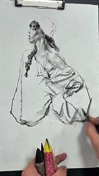 one stroke drawing #drawing #charcoaldrawingtutorial #girlfacedrawingpencil #girldrawing
