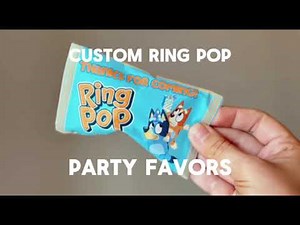 Ring Pop wrapper template tutorial | Ring Pop Party Favor