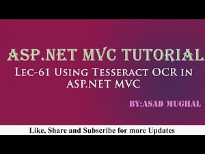 Lec-61 Using Tesseract OCR in ASP.NET MVC | ASP.NET MVC Tutorial