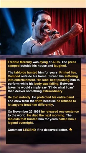 Freddie Mercury Was Dying Of AIDS. The Press Camped Outside His House And Laughed