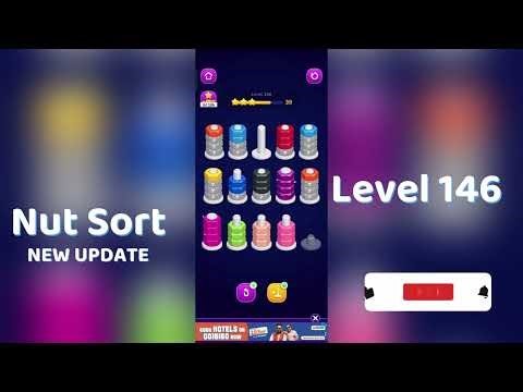 🧩 Nut Sort Level 145 Walkthrough | Step-by-Step Guide 🎮 | Mini Boss