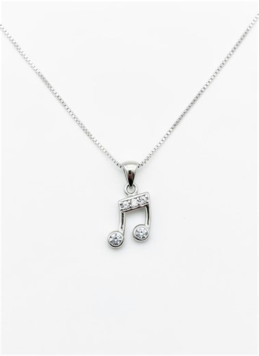 Silver Musical Note Necklace Jewelry, Unique Music Pendant for Music Lovers, Recital Gift, Teachers - Etsy