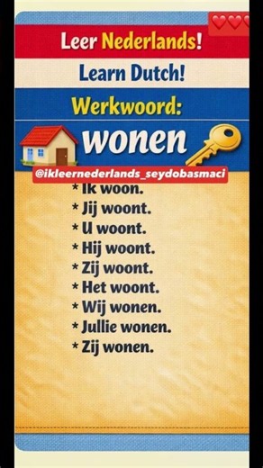Dutch Verbs - to live