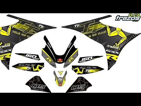 diseños de calcomanías, variados para tu moto.