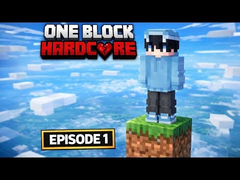 ONE BLOCK HARDCORE Survival 😱 | Episode 1 | Minecraft Live