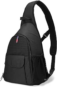 DSLR Camera Bag Waterproof Camera Sling Backpack with Rain Cover Outdoor Travel Backpack Camera Bag Case for Laptop Canon Nikon Sony Pentax DSLR Cameras,Lens,Tripod and Accessories (Black)