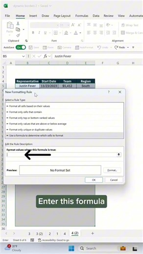 How to automatically format new data rows. ✨