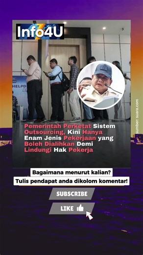 Pemerintah Perketat Sistem Outsourcing, Kini Hanya Enam Jenis Pekerjaan yang Boleh Dialihkan