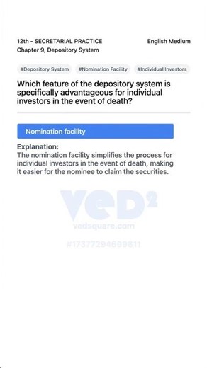 Depository System Nomination Facility Explained