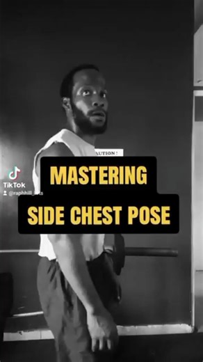 Side chest pose practice
