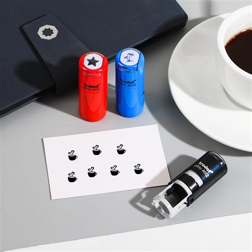 Custom Coffee Loyalty Card Stamp, Mini Self-inking Stamp, Small Logo Stamp, Custom Ink Stamp - Etsy