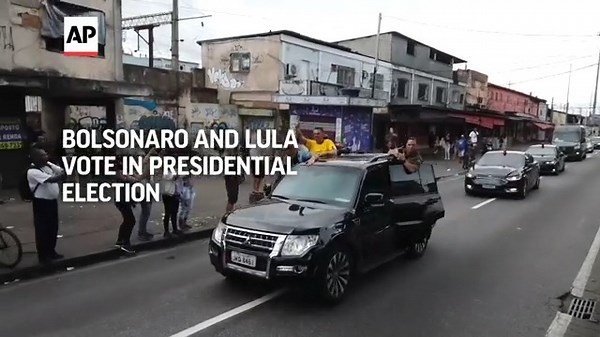 The two main candidates in Brazil’s highly polarized presidential election — incumbent President Jair Bolsonaro and former President Luiz Inacio Lula da Silva — voted from different cities on Sunday. http://apne.ws/Yj5hJsl | AP
