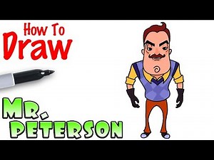 How to Draw Mr. Peterson | Hello Neighbor