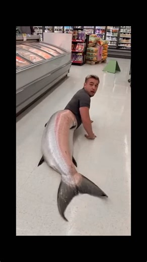 MermanMaker | I didn’t know supermarkets sold fish this big. #merman #sora2 #mermantail #bigfish #supermarket | Instagram