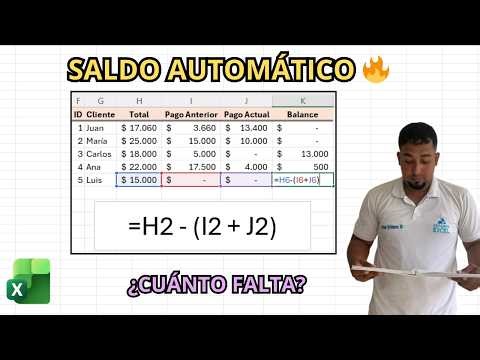 Control de Pagos en Excel: Calcula el Saldo Fácilmente #sepamosexcel #excel #excelsepamos