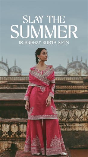 DesignOne on Instagram: "Breezy kurta sets from @devasyaindia are our summer must-haves! Great for poojas, brunches, and destination weddings🤍 Come shop for your summer wardrobe at Design One on 17th and 18th February at Jio Convention Centre, BKC, Mumbai! It’s going to be a fun day of shopping, fashion and philanthropy! #designone #springsummer #shopping #fashion #kurtaset"