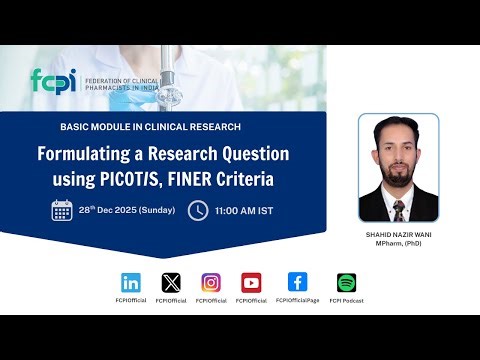 Formulating a Research Question using PICOT/S, FINER Criteria