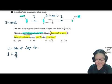 9.1b Ex2 MJ19 P12 Q33 Charge Passing | AS Electricity | Cambridge A Level 9702 Physics