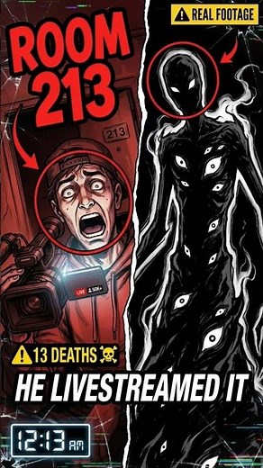 50,000 Viewers Watched This Happen In Room 213 #truehorror #cursed