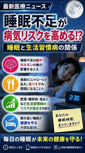 【睡眠不足は危険？】知らないと怖い健康への影響 #医療ニュース #健康ニュース
