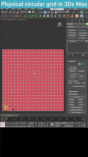 Quickly Create a Physical Mesh with Circular Holes in 3DS Max #shorts #tips #3dsmax #mesh