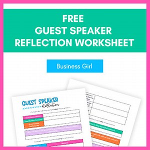 FREE Guest Speaker Reflection Worksheet
