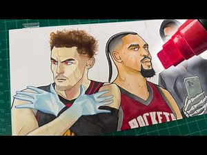 Drawing NBA VILLAINS Lineup! 😈🤬