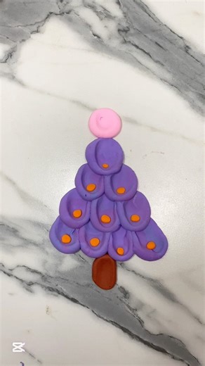 Mini Christmas Tree Made of Polymer Clay — So Satisfying! 🎄✨ #PolymerClay #ChristmasDIY #Shorts