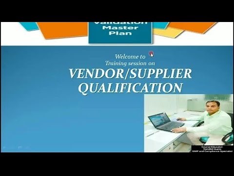 Vendor/Supplier Qualification in Pharma Industry