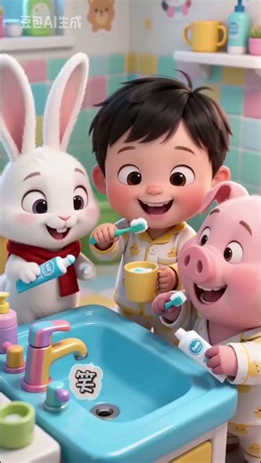 Learn to Brush Teeth with Kids: Animation Nursery Rhyme - English Learning Fun