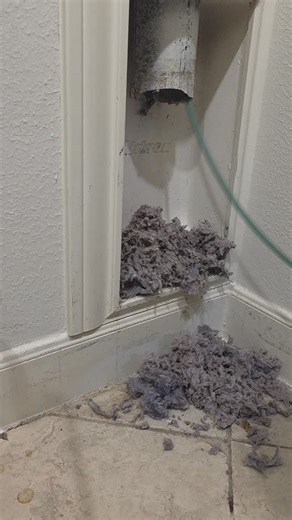 Dryer Vent Authority on Instagram: "Removing lots of lint from a dryer vent."