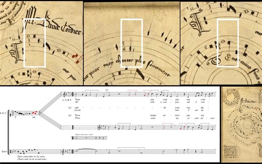 【搬运】科尔迪耶 (1380-1440) - 圆形卡农“我带着圆规作曲”