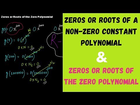 Zeros or Roots of a Non-zero Constant Polynomial & the Zero Polynomial || Polynomials || Grade 9
