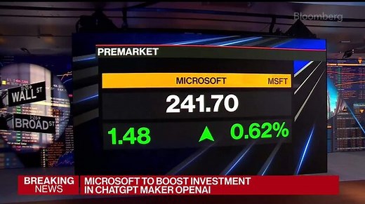 WATCH: Microsoft is investing $10 billion in OpenAI. Bloomberg’s Abigail Doolittle reports on “Bloomberg The Open.”