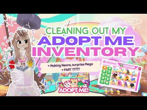 NEW SERIES? Cleaning Out My Adopt Me Inventory: Turning Random Pets into Neons! #playadoptme