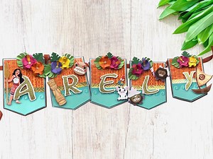 Moana Banner, Moana Party, Moana Birthday, Moana Party Wall Decoration, Moana Decorations 3D, Personalized Moana Banner - Etsy