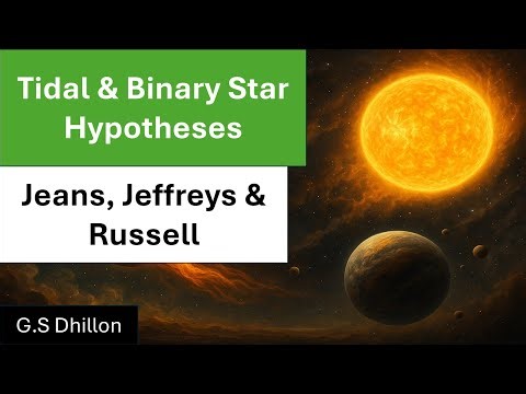 L3 - Tidal & Binary Star Hypotheses | Jeans, Jeffreys & Russell | UPSC Geography
