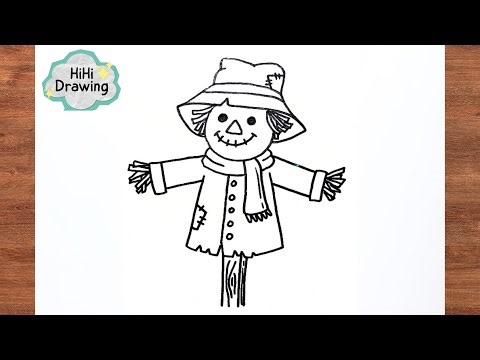 How to Draw a Scarecrow | Easy Drawing Step by Step