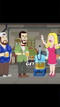 Francine opened the bottle, and the beer gushed out. #anime #animerecap #americandad
