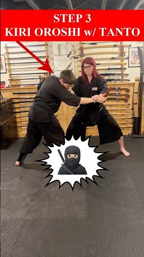 How To Do KIRI OROSHI with TANTO 🥷🏻 #Shorts #Ninjutsu #MartialArts