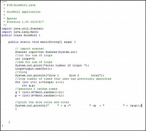 Java Chapter 6 exercise 14- Dice Roll