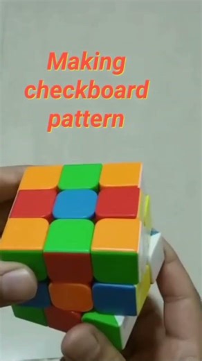Amazing Checkerboard Pattern onCube #RubiksCube#Pattern#Checkerboard#shorts#ytshorts#viralvideo