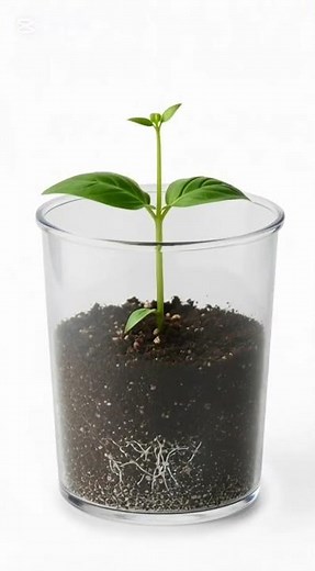 Basil Growing from Seed Timelapse 🌿 | Full Plant Growth in Transparent Pot 4K