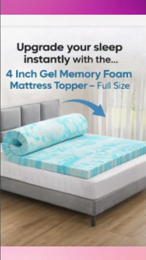 4 Inch Gel Memory Foam Mattress Topper Full Size | Transform Your Bed Instantly #happyhomedwelling