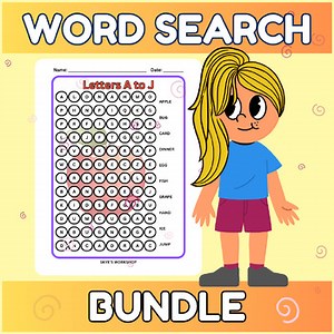 Word Search - Find the words and fill in the bubbles BUNDLE