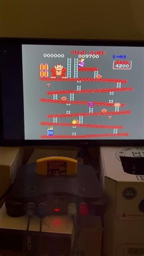 Arcade donkey kong original 1981 game inside DK64 #dk64 #donkeykong #retrogaming #ytshorts #shorts