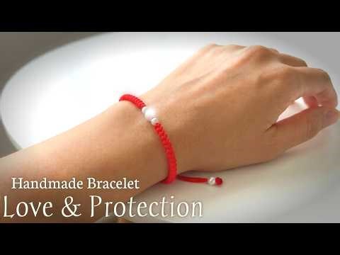 How to make Red String Bracelet for Love & Protection 💫 | Calm Handmade DIY Tutorial