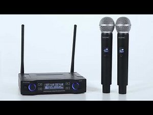 Micrófono Gadnic Inalámbrico Profesional de Mano 150mts 2CH 2Mic