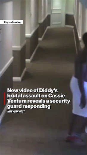 A new video of Sean “Diddy” Combs’ assault on Cassie Ventura at a Los Angeles hotel in 2016 shows a security guard responding to the attack on the disgraced rap mogul’s ex-girlfriend. | New York Post