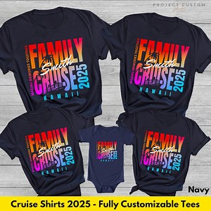 Personalized Family Cruise Shirts 2025 Custom Family Vacation Shirts Colorful Matching Cruise Tshirts for Family Cruise Caribbean Cruise Tee - Etsy